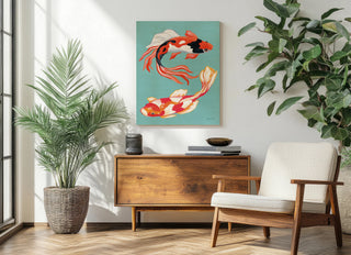 Colorful Koi V Print