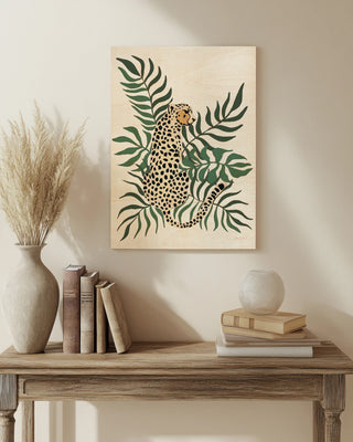 Sitting Cheetah Cream Print