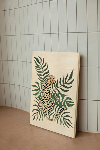 Sitting Cheetah Cream Print