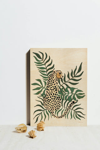 Sitting Cheetah Cream Print