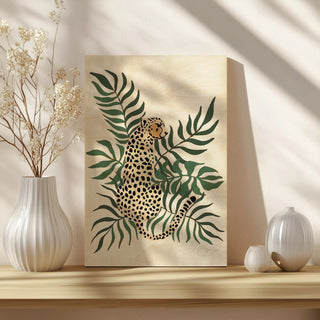 Sitting Cheetah Cream Print