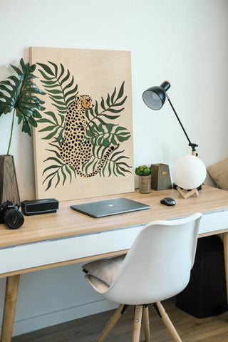 Sitting Cheetah Cream Print
