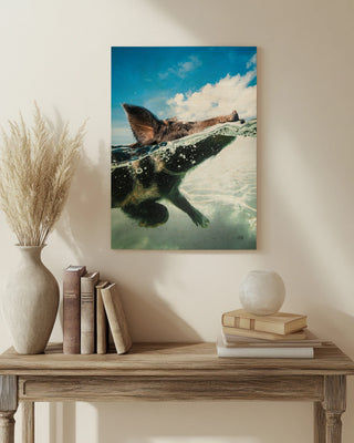 Swimming Pig Print