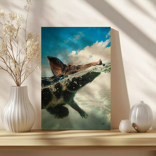 Swimming Pig Print