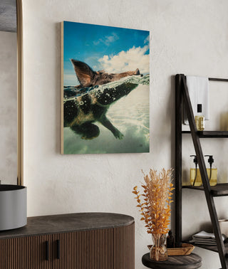 Swimming Pig Print