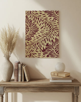 Leaf Wave Claret Print