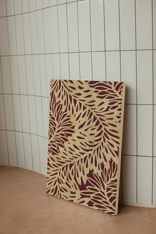 Leaf Wave Claret Print