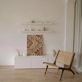 Leaf Wave Claret Print