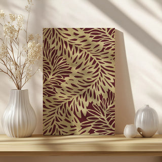 Leaf Wave Claret Print