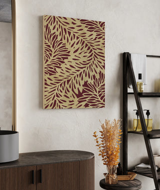 Leaf Wave Claret Print