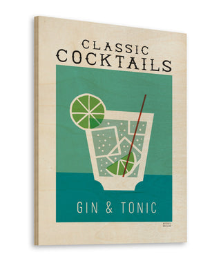 Classic Cocktails Gin and Tonic Poster Print
