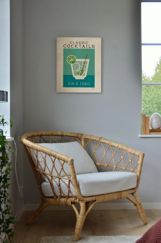 Classic Cocktails Gin and Tonic Poster Print