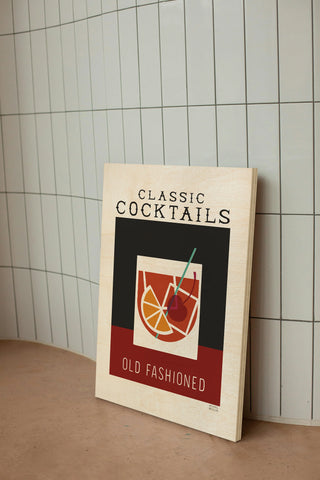Classic Cocktails Old Fashioned Poster Print