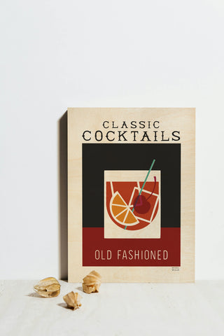 Classic Cocktails Old Fashioned Poster Print
