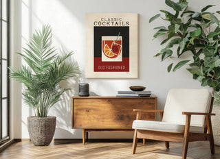 Classic Cocktails Old Fashioned Poster Print