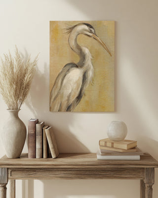 Vintage Heron I Print