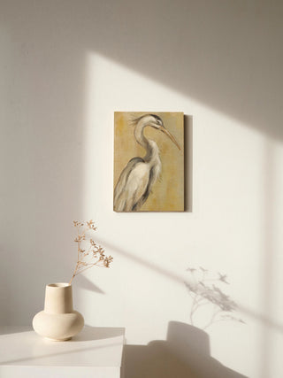 Vintage Heron I Print