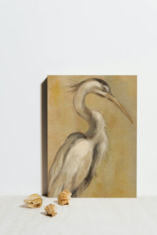Vintage Heron I Print