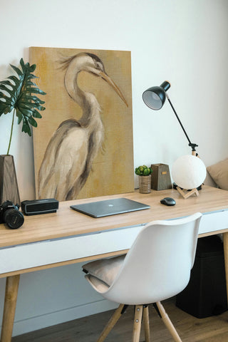 Vintage Heron I Print