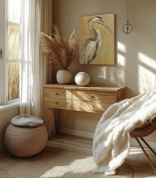 Vintage Heron I Print