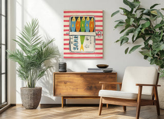 Sardine Tin I Red Print