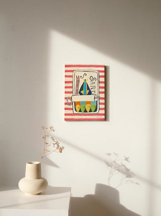 Sardine Tin II Red Print