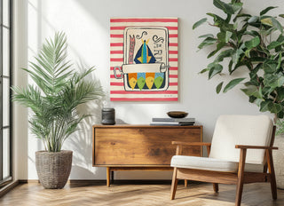 Sardine Tin II Red Print