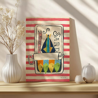 Sardine Tin II Red Print