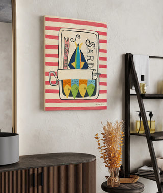 Sardine Tin II Red Print