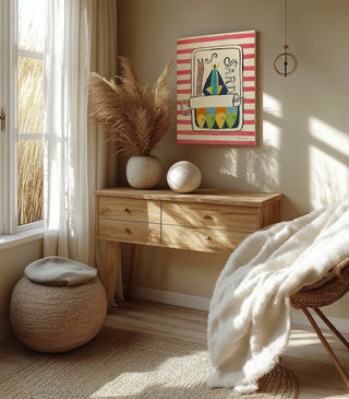 Sardine Tin II Red Print