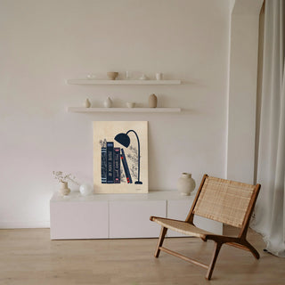 Bookish Blue I Print