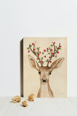 Light Tangled Reindeer Print