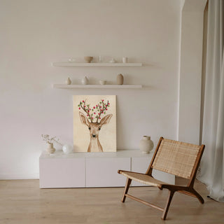 Light Tangled Reindeer Print