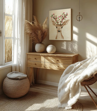 Light Tangled Reindeer Print