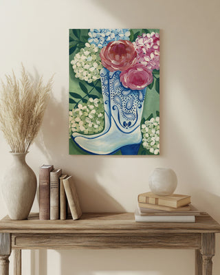 Southern Belle Cowgirl Boots Print