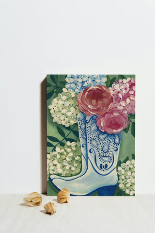 Southern Belle Cowgirl Boots Print
