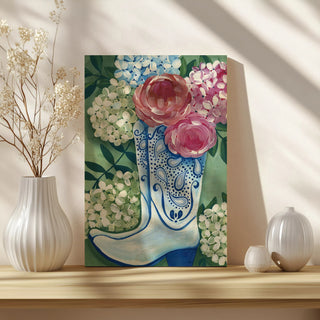 Southern Belle Cowgirl Boots Print