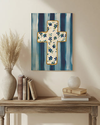 Floral Cross II Print