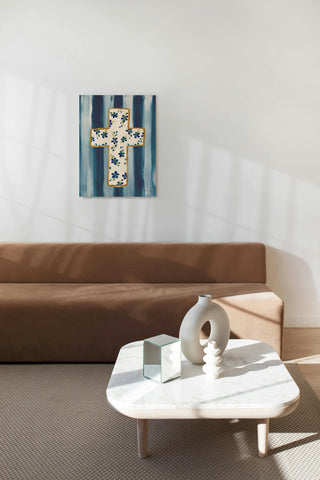 Floral Cross II Print