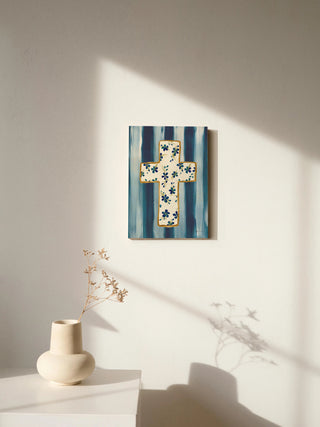 Floral Cross II Print