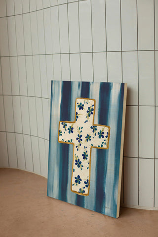 Floral Cross II Print