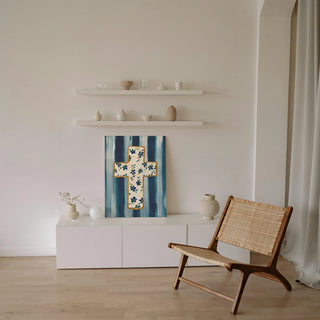 Floral Cross II Print