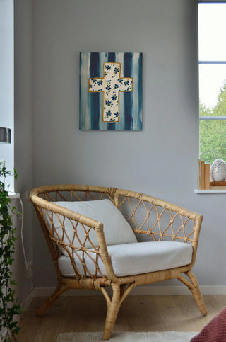 Floral Cross II Print