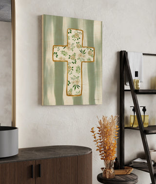 Floral Cross III Print