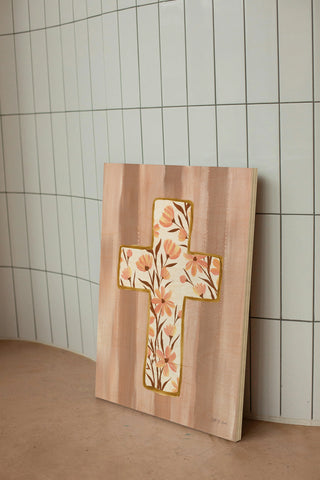 Floral Cross IV Print
