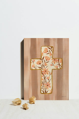 Floral Cross IV Print
