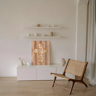 Floral Cross IV Print