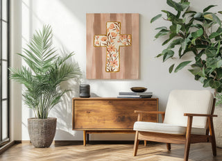Floral Cross IV Print