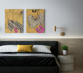 Crimson Thread Set of 2 Wall Prints