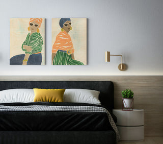 Colorblock Fashion Plate Set of 2 Prints